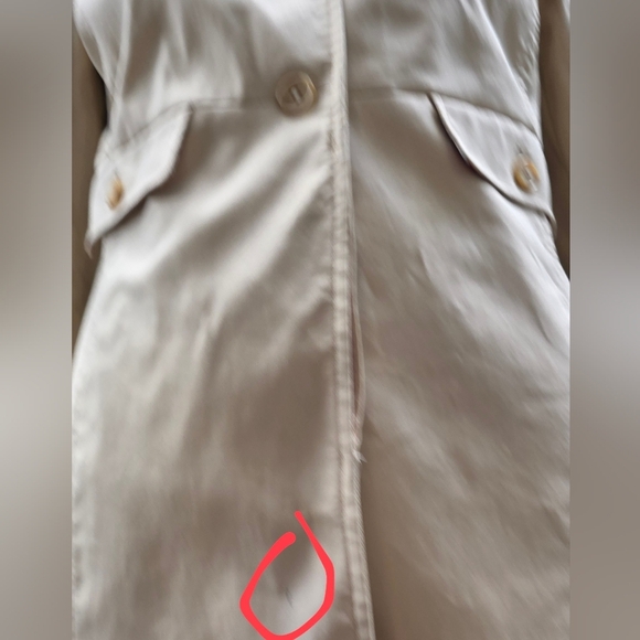 Tommy Hilfiguer Lined Women's Fall Coat. Cream, Med, In Good Condition, Cotton - Picture 13 of 14